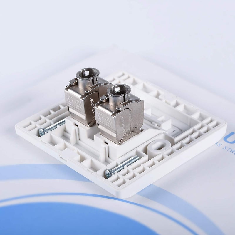 VIVOCH 10 Pcs Cat7 Keystone Jack, Cat7 RJ45 FTP Tool-Less Type Zinc Alloy Module Shielded Keystone Jack Adapter 10 Gigabit Modular Jack - Image 5